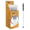 Confezione 20 Penne Cristal Up Tratto Nero Corpo Penna Bianco di Bic