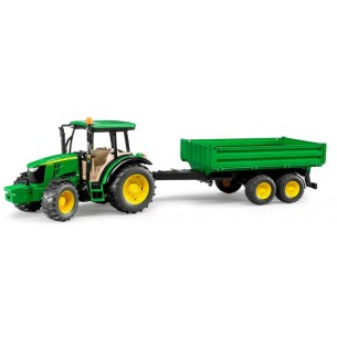 John Deere 5115m con Rimorchio di Bruder