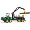 John Deere 1210e Forwarder Trasporto 4 Tronchi C/Braccio Meccanico di Bruder