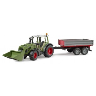 Trattore Fendt Vario 211 con Benna e Rimorchio di Bruder