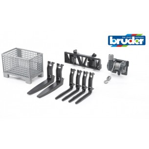 Accessorio: Forche, Cesta e Verricello di Bruder