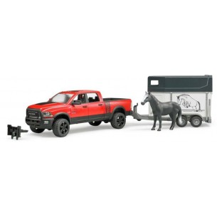 Ram 2500 Power Wagon con Rimorchio e 1 Cavallo di Bruder