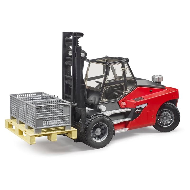 Linde Ht160 Muletto con Pallet e 3 Ceste di Bruder