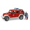 Jeep Wrangler Unlimited Rubicon Pompieri, Luci e Suono e Pompiere di Bruder