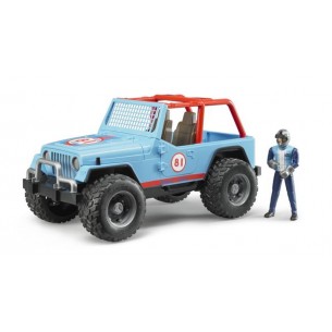 Jeep Cross Country Race Blu con Pilota di Bruder