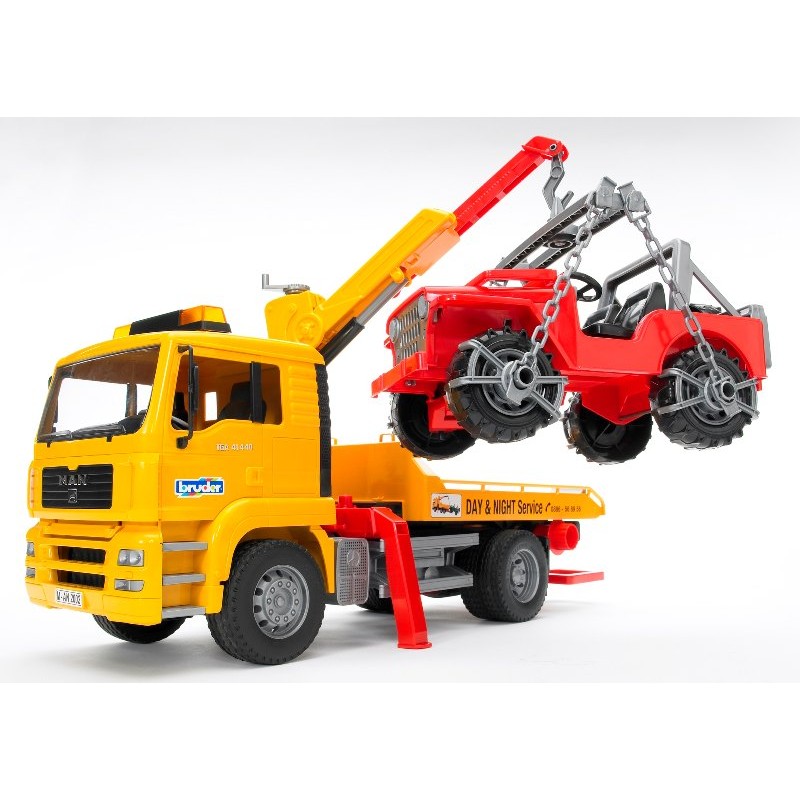 Man Tga Camion Trasporto Jeep di Bruder