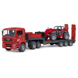 Man Tga Bilico con Manitou Mlt 633 di Bruder