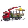 Mb Arocs Camion Trasporto 3 Tronchi con Gru di Bruder