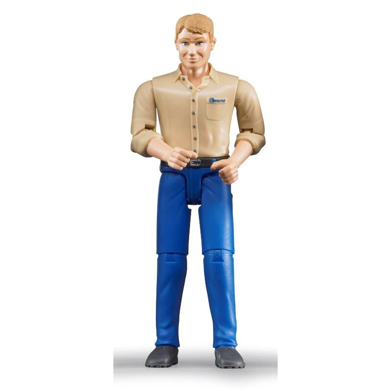 Uomo, Pelle Chiara, con Jeans di Bruder