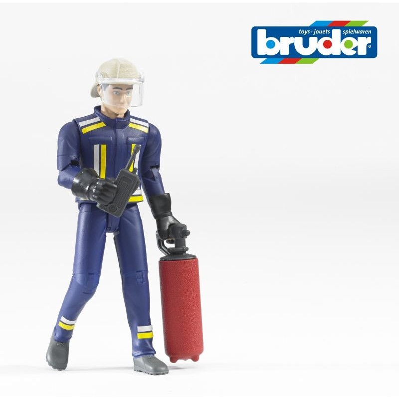 Pompiere con Elmetto Guanti e Accessori di Bruder