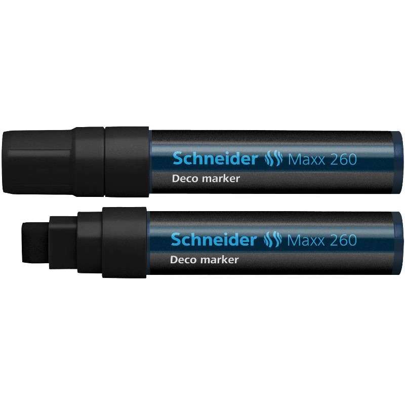 Marcatore a Gesso Liquido Schneider Colore Nero - Tratto 5 + 15mm di Caimi