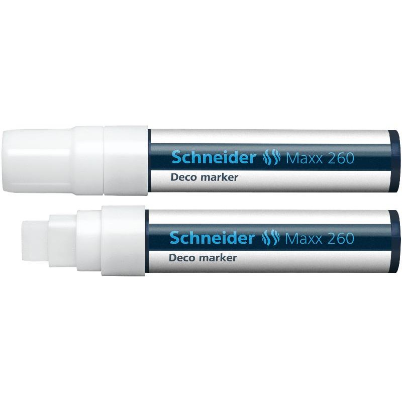 Marcatore a Gesso Liquido Schneider Colore Bianco - Tratto 5 + 15mm di Caimi