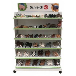 Espositore Vuoto Schleich in Metallo con Ruote - Larghezza 100cm