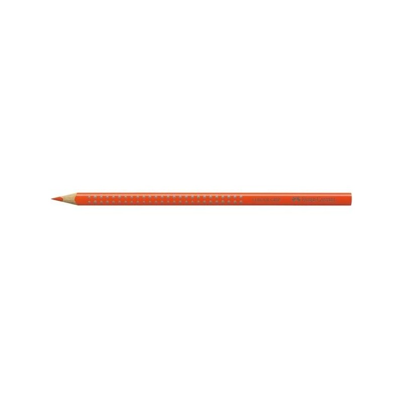 Matita a Sezione Triangolare Acquerellabile con Grip Antiscivolo Colore Arancione - Confezione da 12 Pezzi di Faber-Castell