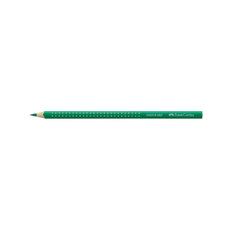 Matita a Sezione Triangolare Acquerellabile con Grip Colore Verde Smeraldo - Confezione da 12 Pezzi di Faber-Castell