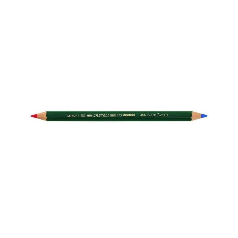Matita Jumbo con Mina Bicolore Rosso-Blu - Confezione da 12 Pezzi di Faber-Castell