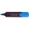 Evidenziatore Azzurro Punta a Scalpello (Tratto 1, 2, 5mm) - Confezione da 10 Pezzi di Faber-Castell