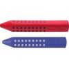 Gomma Grip Triangolare a Forma di Matita - Colori Rosso/Blu - Espositore da 10 Pezzi di Faber-Castell
