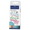 Astuccio 6 Pitt per Artisti ad Inchiostro Nero Indiano - 5 Colori Pastello e 1 Colore Nero di Faber-Castell