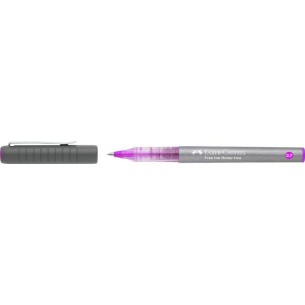 Penna Roller Free Ink Punta Fine 0.7mm Colore Rosa di Faber-Castell