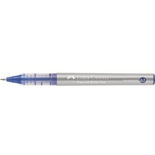 Penna Roller Free Ink Punta Fine 0.7mm Colore Blu di Faber-Castell