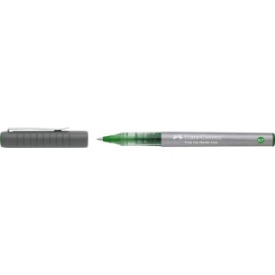 Penna Roller Free Ink Punta Fine 0.7mm Colore Verde di Faber-Castell