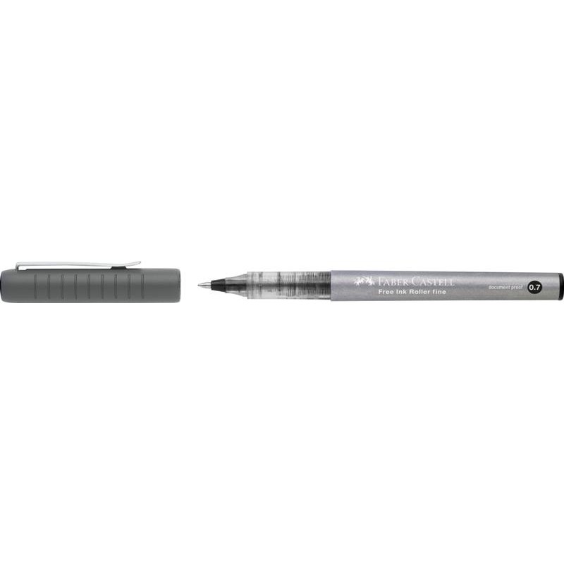 Penna Roller Free Ink Punta Fine 0.7mm Colore Nero di Faber-Castell