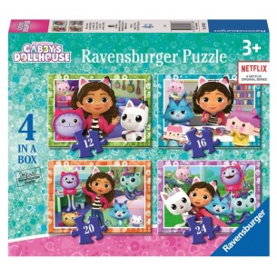 Puzzle 4in1 Gabby'S Dollhouse 4 in a Box di Ravensburger Puzzle 4 In 1