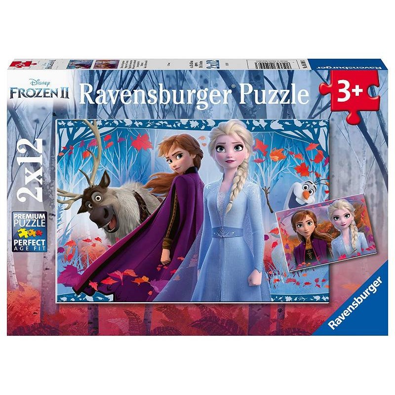 Puzzle 2x12 Frozen 2 2 X 12 Pz di Ravensburger Puzzle 2x12 Pz