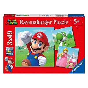 Puzzle 3x49 Super Mario 3 X 49 Pz di Ravensburger Puzzle 3x49 Pz