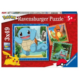 Puzzle 3x49 Pokemon 3 X 49 Pz di Ravensburger Puzzle 3x49 Pz