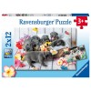 Puzzle 2x12 Pz Piccole Palle di Pelo di Ravensburger