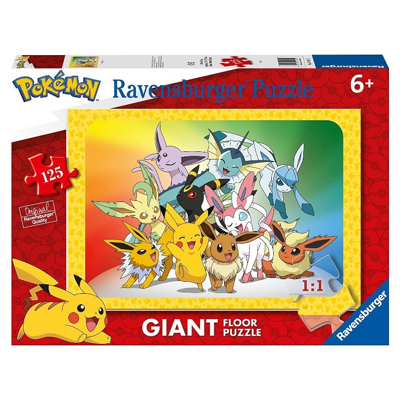 Puzzle Maxi 125 Pokemon 125 Pz di Ravensburger Puzzle 125 Pz Giant