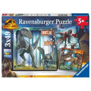 Puzzle 3x49 Jurassic World 3 X 49 Pz di Ravensburger Puzzle 3x49 Pz