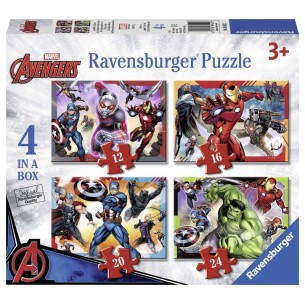 Puzzle 4in1 Avengers a 4 in a Box di Ravensburger Puzzle 4 In 1