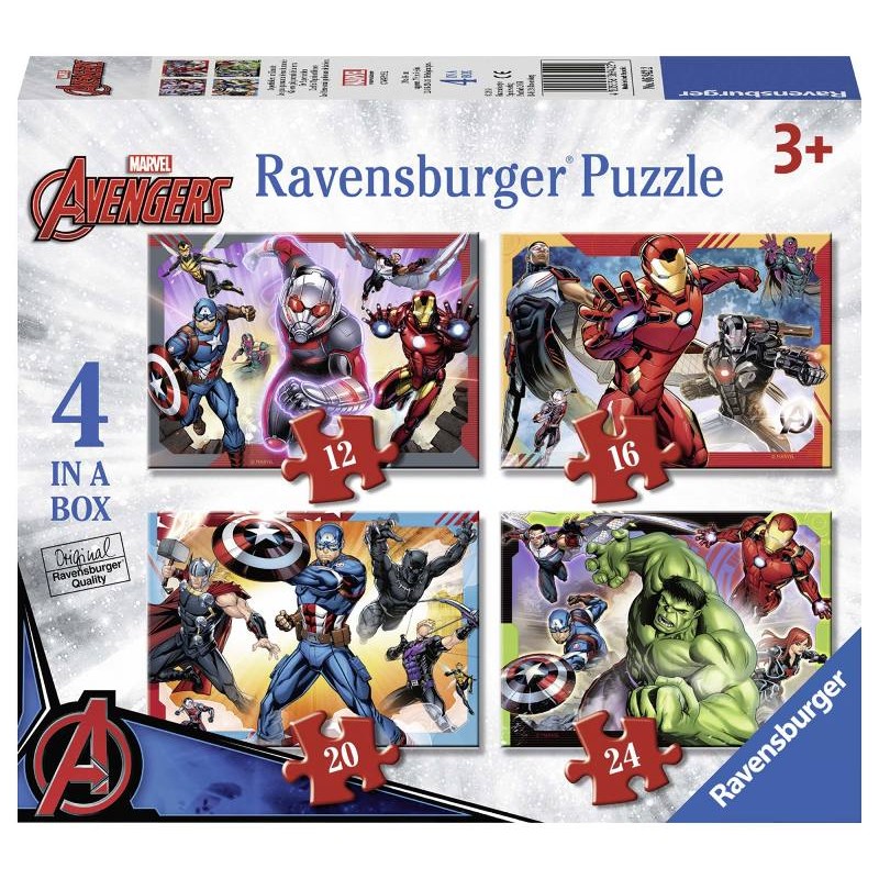 Puzzle 4in1 Avengers a 4 in a Box di Ravensburger Puzzle 4 In 1