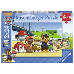 Puzzle 2x24 Paw Patrol a 2 X 24 Pz di Ravensburger Puzzle 2x24 Pz