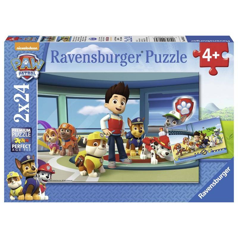 Puzzle 2x24 Paw Patrol B 2 X 24 Pz di Ravensburger Puzzle 2x24 Pz