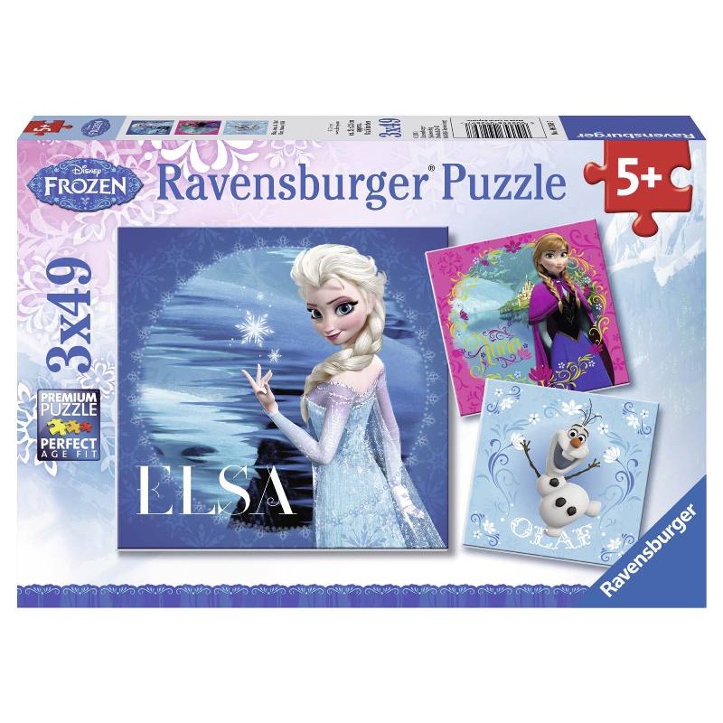 Puzzle 3x49 Frozen C 3 X 49 Pz di Ravensburger Puzzle 3x49 Pz