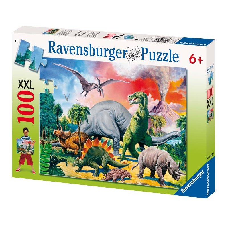 Puzzle 100 Dinosauri Xxl 100 Pz di Ravensburger Puzzle 100 Pezzi Xxl