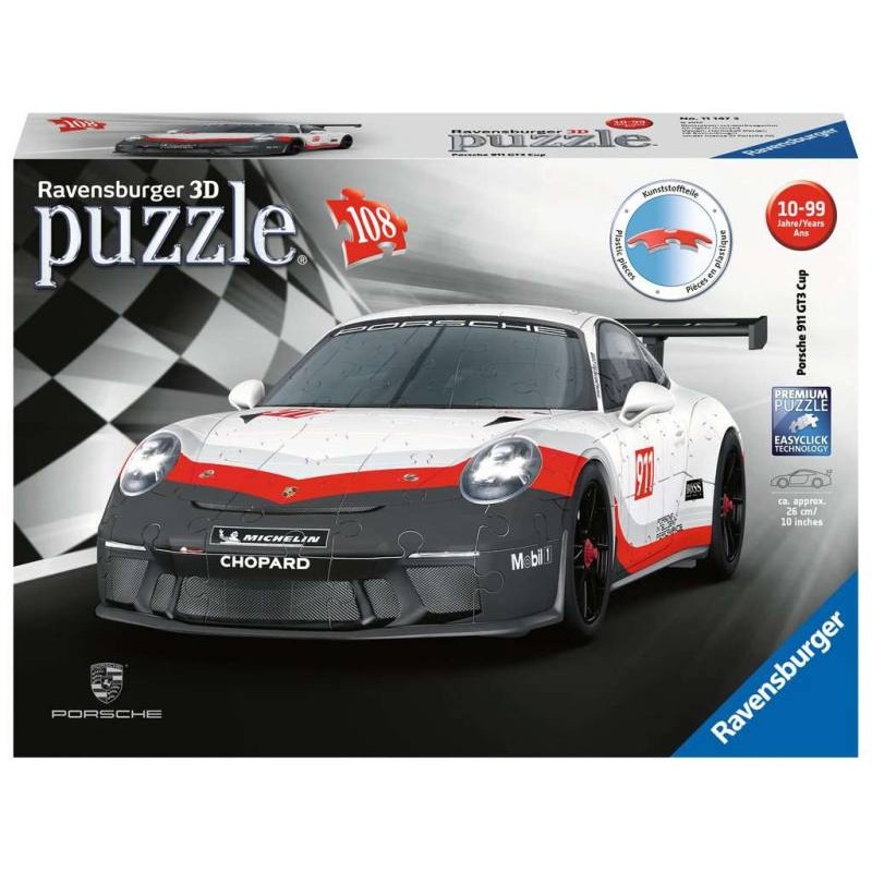 3d Puzzle Porsche 911 Gt3 Cup di Ravensburger