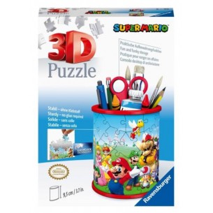 Puzzle 3d Portapenne Super Mario di Ravensburger Puzzle 3d