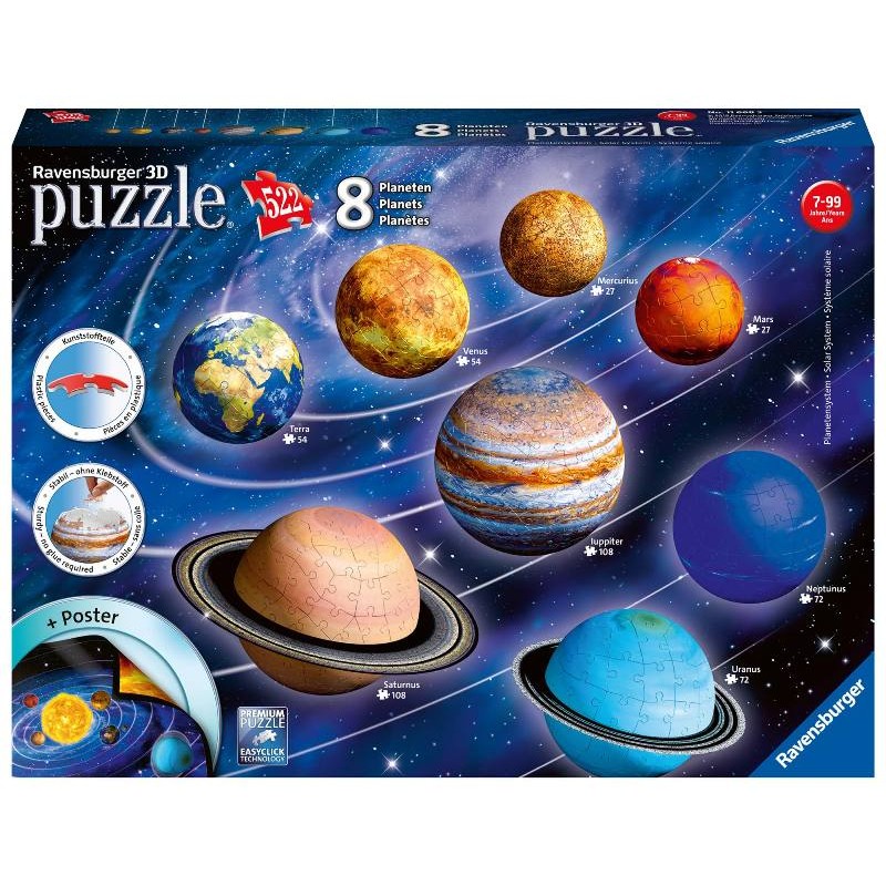 Puzzle 3d il Sistema Planetario di Ravensburger Puzzle 3d