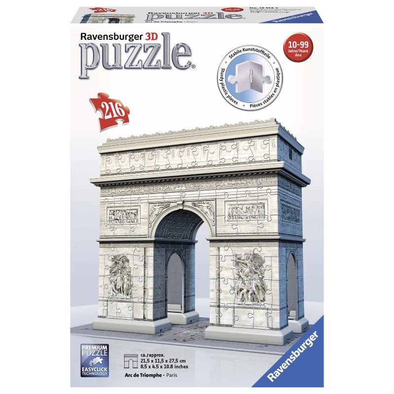 Puzzle 3d Arco di Trionfo di Ravensburger Puzzle 3d