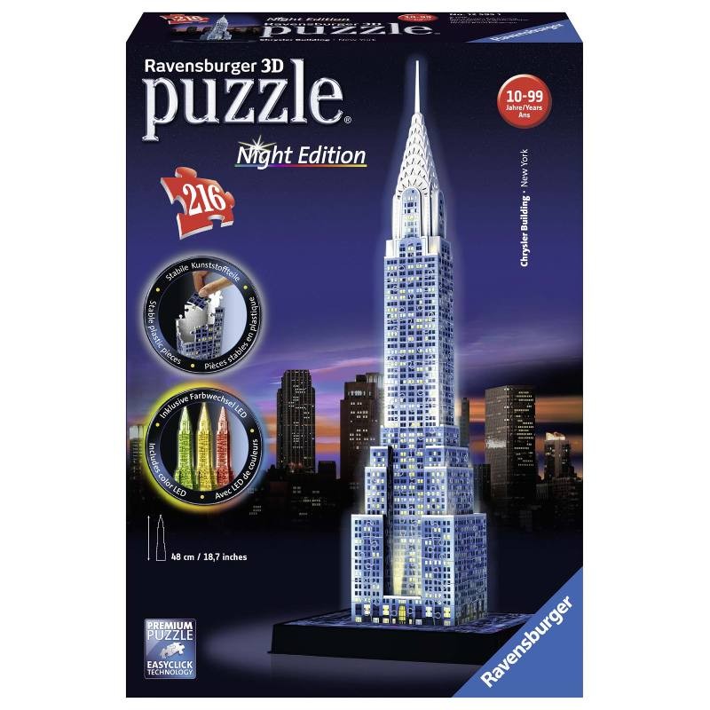 Puzzle 3d - Chrysler Building - Night Edition di Ravensburger