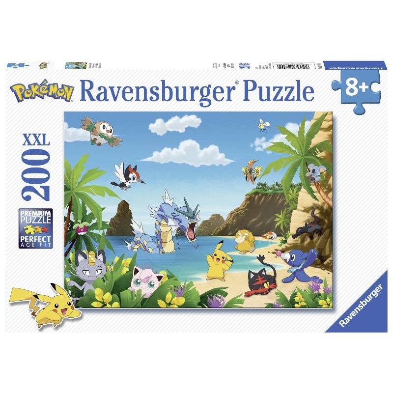 Puzzle 200 Pokemon Xxl 200 Pz di Ravensburger Puzzle 200 Pezzi Xxl