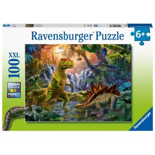 Puzzle 100 Pz L'Oasi dei Dinosauri di Ravensburger Puzzle 100 Pezzi Xxl