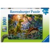 Puzzle 100 Pz L'Oasi dei Dinosauri di Ravensburger Puzzle 100 Pezzi Xxl