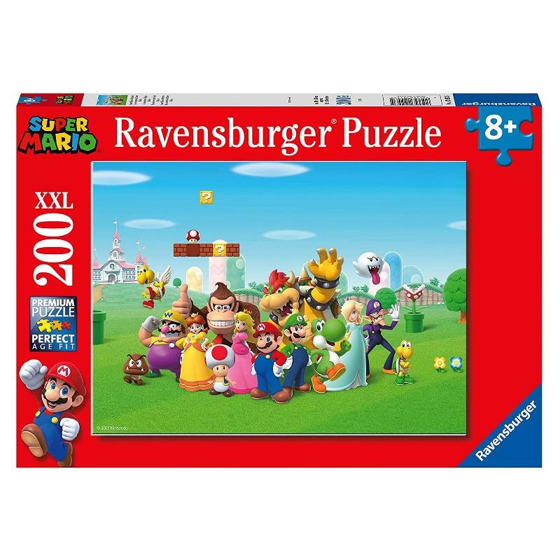 Puzzle 200 Super Mario Xxl 200 Pz di Ravensburger Puzzle 200 Pezzi Xxl