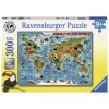 Puzzle 300 Animali del Mondo Xxl 300 Pz di Ravensburger Puzzle 300 Pezzi Xxl